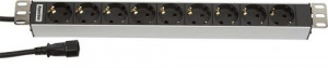 Блок розеток 19" , 9 розеток Hyperline SHT19-9SH-2.5IEC Блок розеток 19" , 9 розеток Hyperline SHT19-9SH-2.5IEC