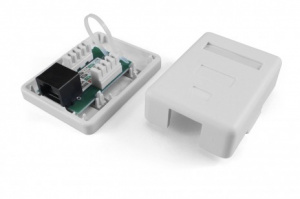 Розетка RJ-45 Hyperline SB1-1-8P8C-C6-WH Розетка RJ-45 Hyperline SB1-1-8P8C-C6-WH
