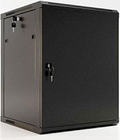 TWB-0966-SR-RAL9004 Шкаф настенный 19-дюймовый (19') 9U 500x600х600мм