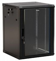 TWB-0666-GP-RAL9004 Шкаф настенный 19-дюймовый (19"), 6U, 367x600х600мм