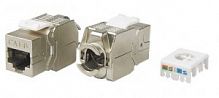 Вставка Keystone Jack RJ-45(8P8C), категория 6, 180град. KJ8-8P8C-C6-180-TLS-WH
