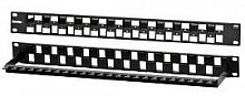 Патч панель 19" 24 порта 1U Hyperline PPBL3-19-24S-RM