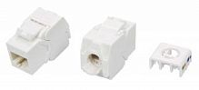 Вставка Keystone Jack RJ-45(8P8C), категория 5e, 180град. KJ8-8P8C-C5e-180-TLS-WH