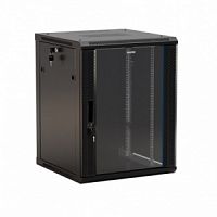 TWB-0645-GP-RAL9004 Шкаф настенный 19-дюймовый 6U 367x600х450мм
