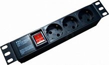 Блок розеток для 19" шкафов, 6 розеток Hyperline SHE19-6SH-S-IEC
