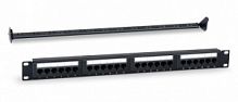 Патч-панель 19" WR-PL-24-C5E-D 1U 24 порта 505208 WRline
